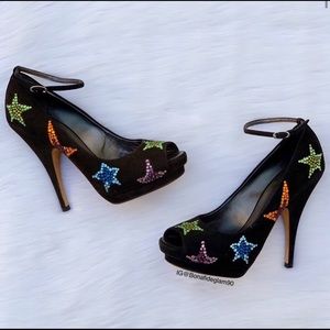 Giuseppe Zanotti Star studded suede pumps